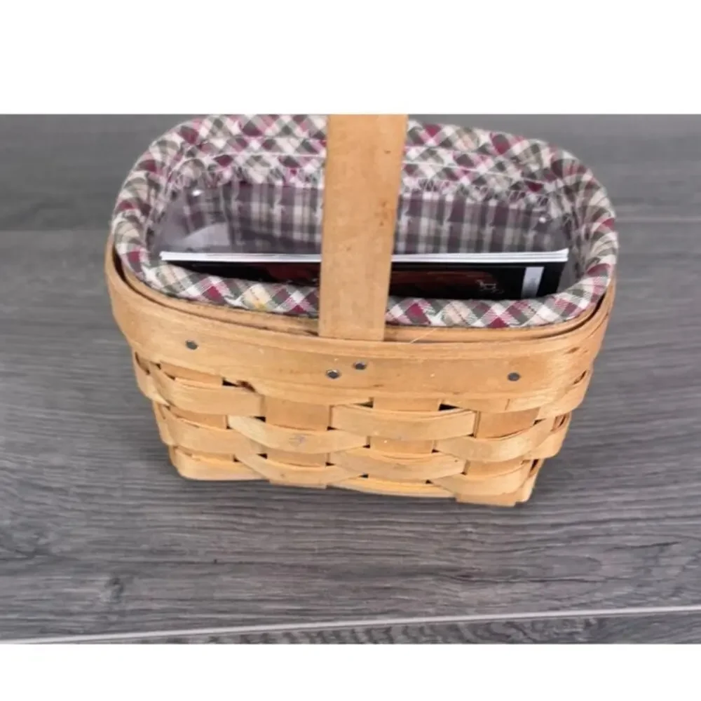 Longaberger Small 2002 Handled Chore Basket Liner Protector